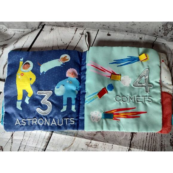 Manhattan Toy Space Themed Soft Baby Early Counting Book with Crinkle Paper - Picture 3 of 7
